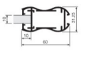 DIVIDED DOORS HANDLE 5,2M MATT